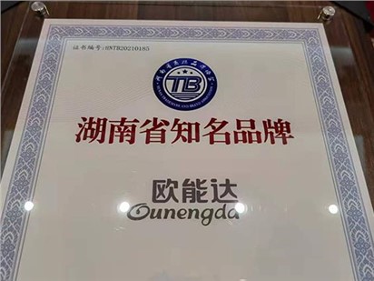 熱烈祝賀歐能達(dá)榮獲湖南省“知名品牌”殊榮